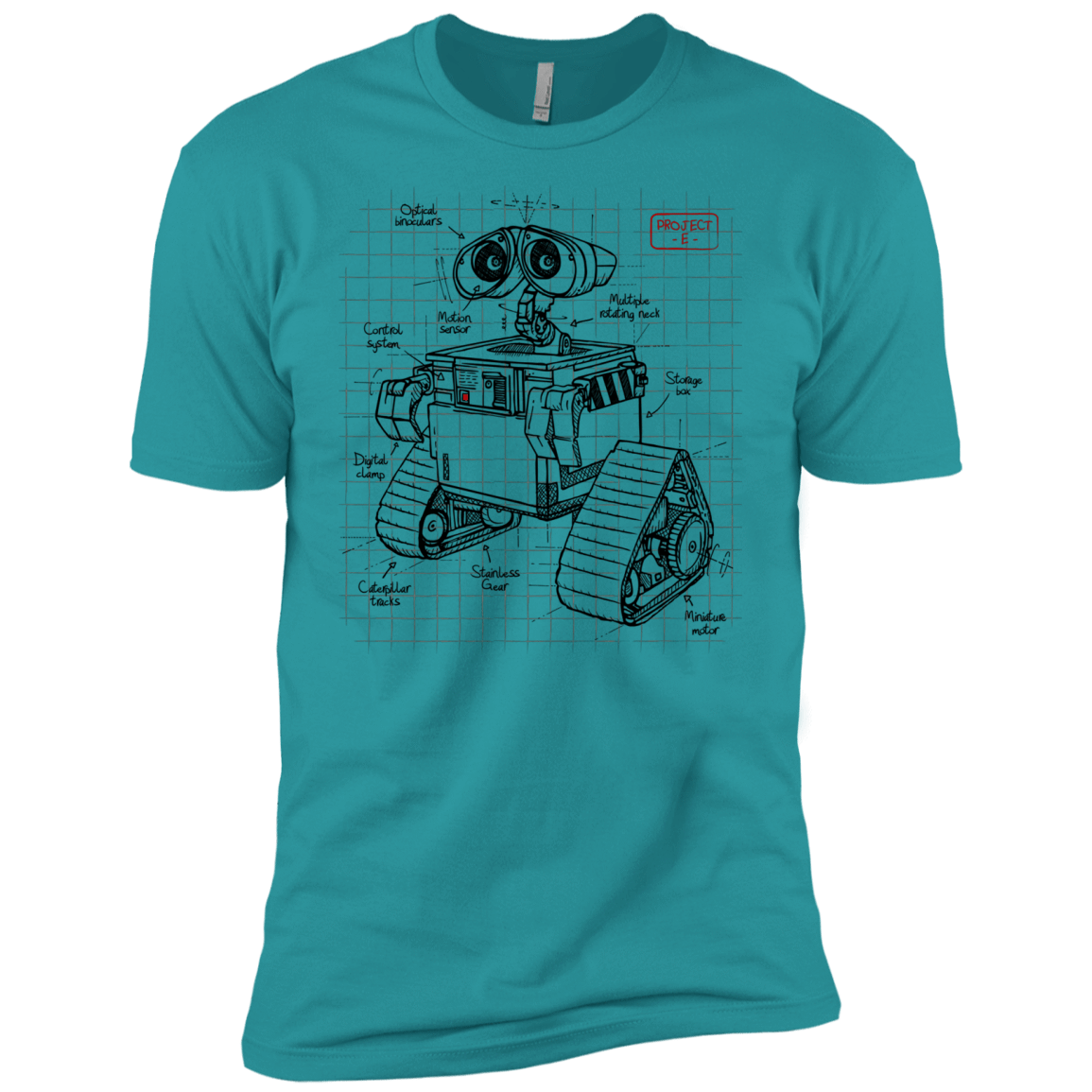T-Shirts Tahiti Blue / X-Small WALL-E Plan Men's Premium T-Shirt