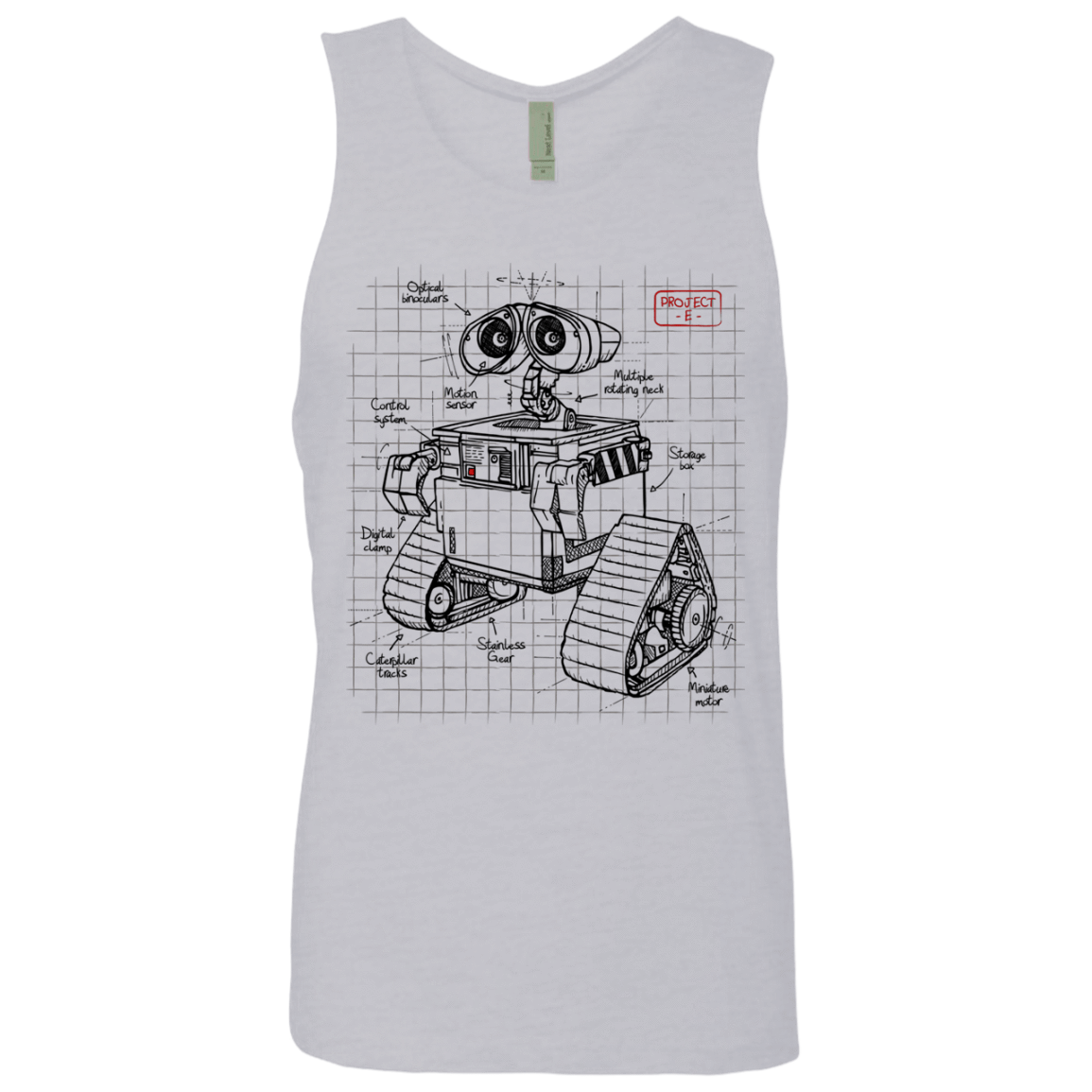 T-Shirts Heather Grey / S WALL-E Plan Men's Premium Tank Top