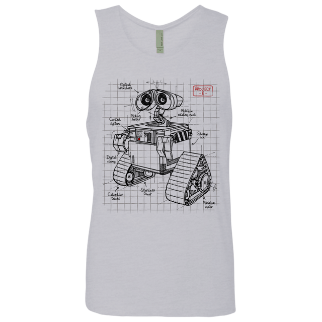 T-Shirts Heather Grey / S WALL-E Plan Men's Premium Tank Top