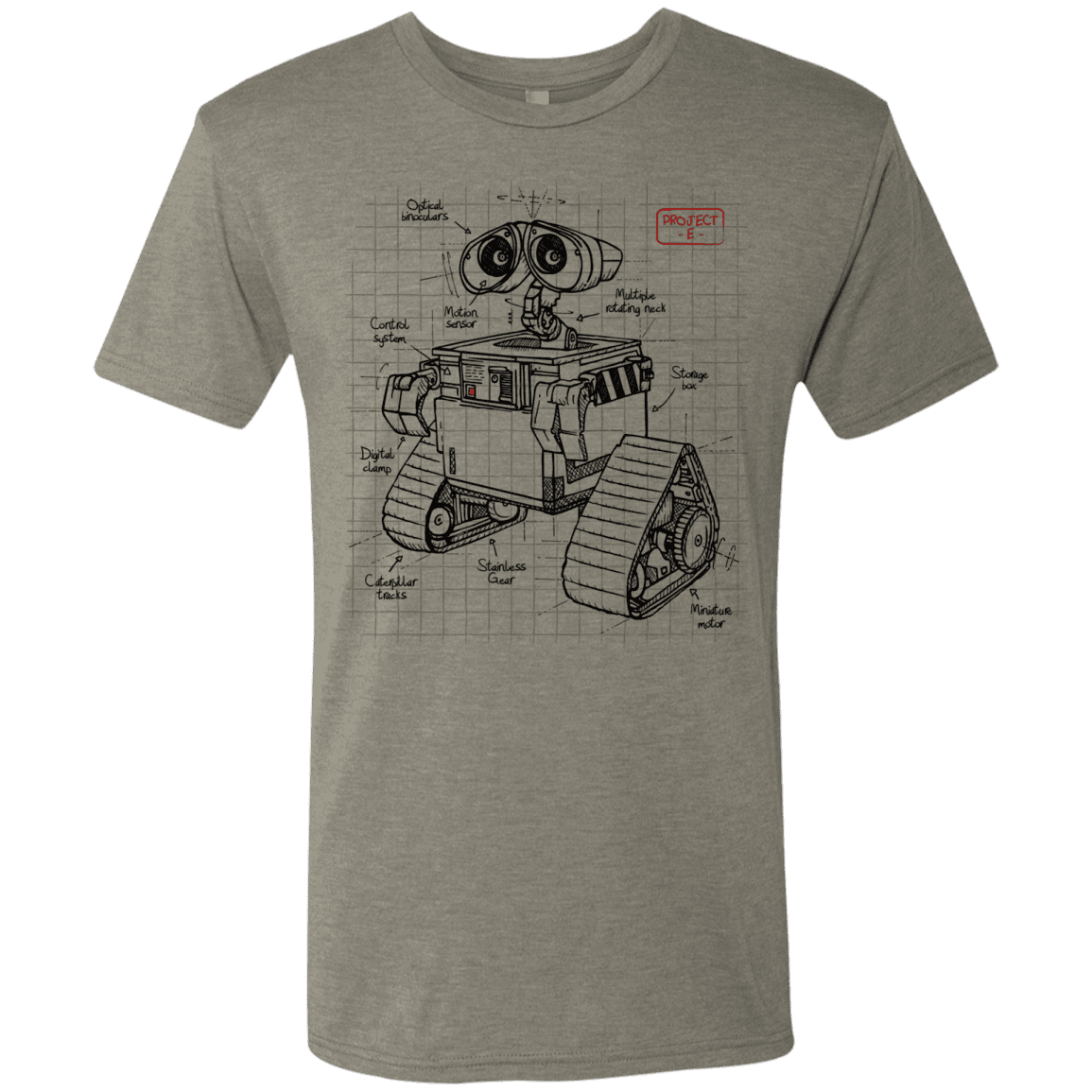 T-Shirts Venetian Grey / S WALL-E Plan Men's Triblend T-Shirt