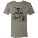T-Shirts Venetian Grey / S WALL-E Plan Men's Triblend T-Shirt
