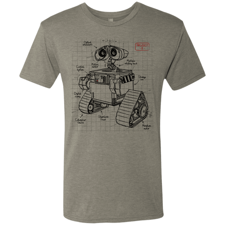 T-Shirts Venetian Grey / S WALL-E Plan Men's Triblend T-Shirt