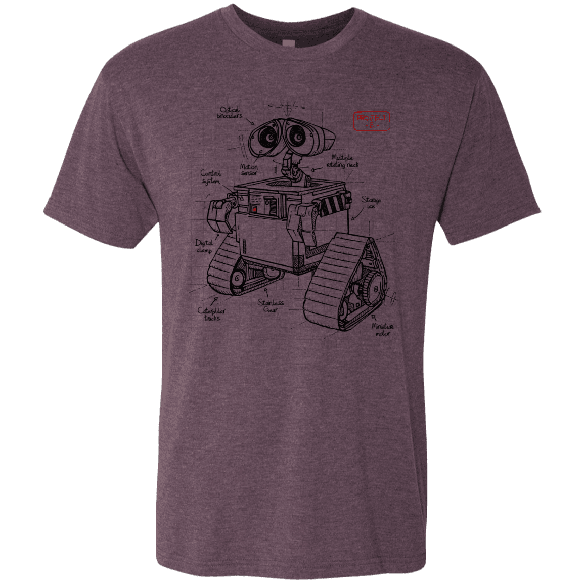 T-Shirts Vintage Purple / S WALL-E Plan Men's Triblend T-Shirt