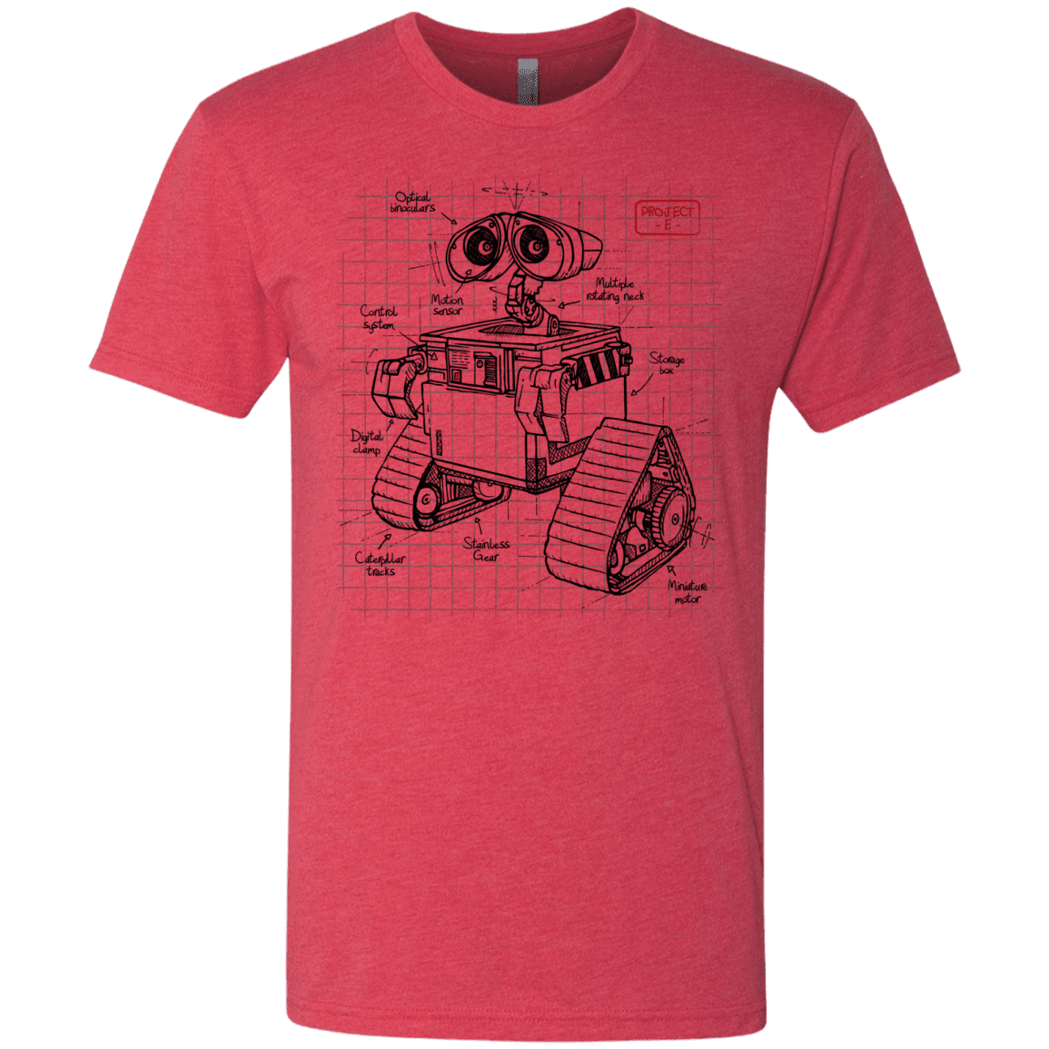 T-Shirts Vintage Red / S WALL-E Plan Men's Triblend T-Shirt