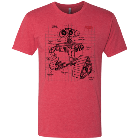 T-Shirts Vintage Red / S WALL-E Plan Men's Triblend T-Shirt