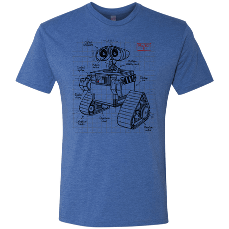 T-Shirts Vintage Royal / S WALL-E Plan Men's Triblend T-Shirt