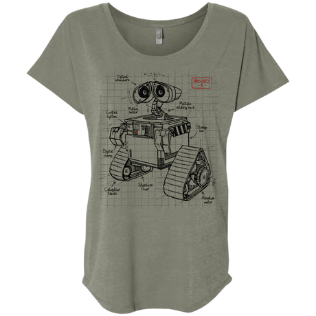 WALL-E Plan Triblend Dolman Sleeve