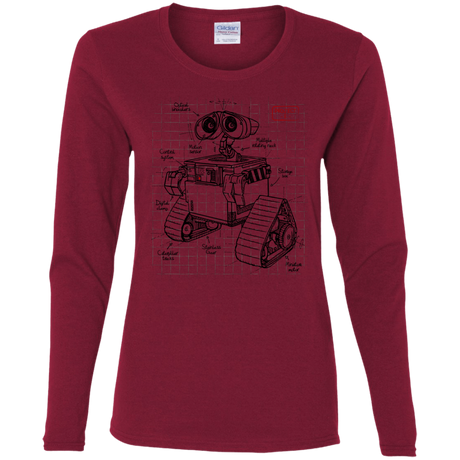 T-Shirts Cardinal / S WALL-E Plan Women's Long Sleeve T-Shirt