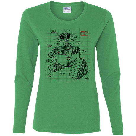 T-Shirts Irish Green / S WALL-E Plan Women's Long Sleeve T-Shirt