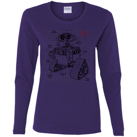T-Shirts Purple / S WALL-E Plan Women's Long Sleeve T-Shirt
