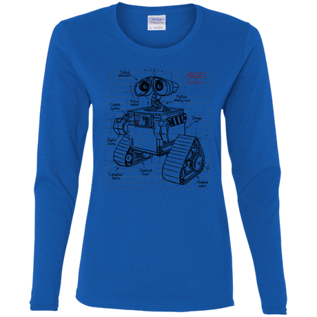 T-Shirts Royal / S WALL-E Plan Women's Long Sleeve T-Shirt