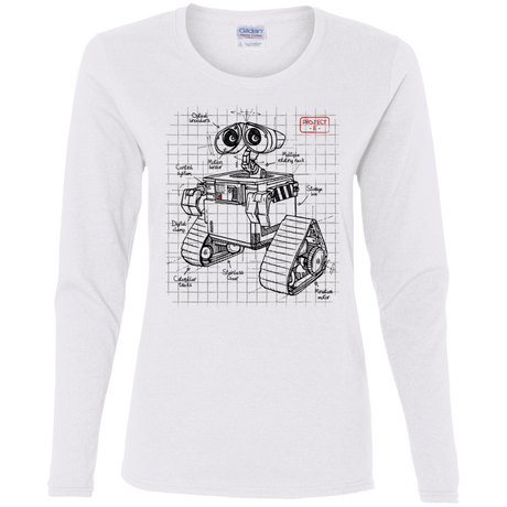 T-Shirts White / S WALL-E Plan Women's Long Sleeve T-Shirt