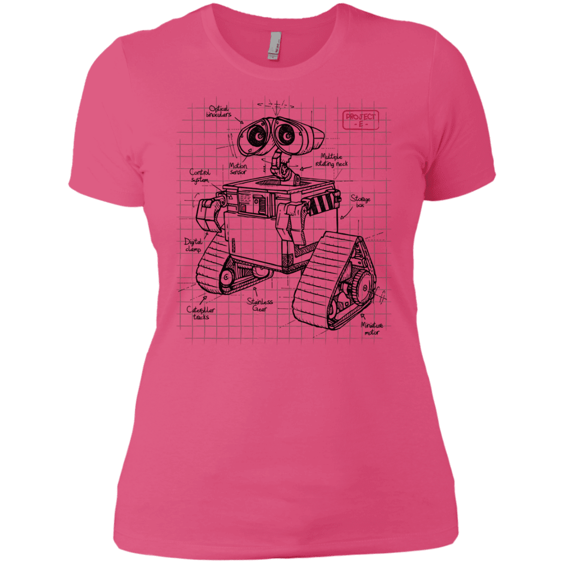 T-Shirts Hot Pink / X-Small WALL-E Plan Women's Premium T-Shirt