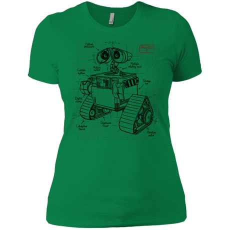 T-Shirts Kelly Green / X-Small WALL-E Plan Women's Premium T-Shirt