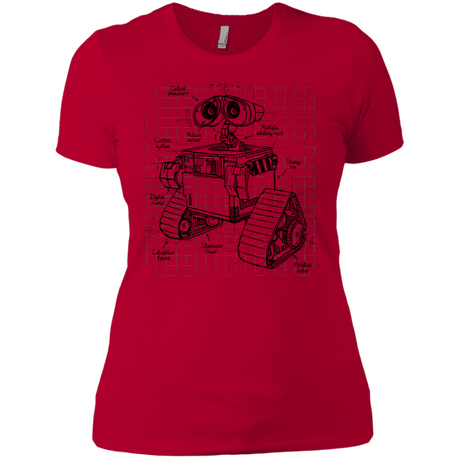 T-Shirts Red / X-Small WALL-E Plan Women's Premium T-Shirt