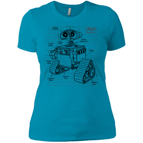 T-Shirts Turquoise / X-Small WALL-E Plan Women's Premium T-Shirt