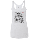 WALL-E Plan Women's Triblend Racerback Tank