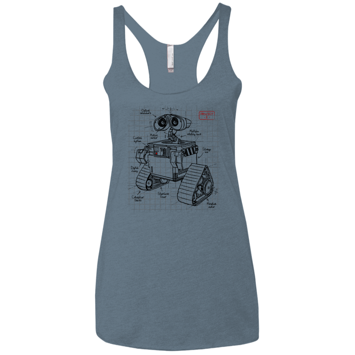 WALL-E Plan Women's Triblend Racerback Tank
