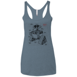 WALL-E Plan Women's Triblend Racerback Tank