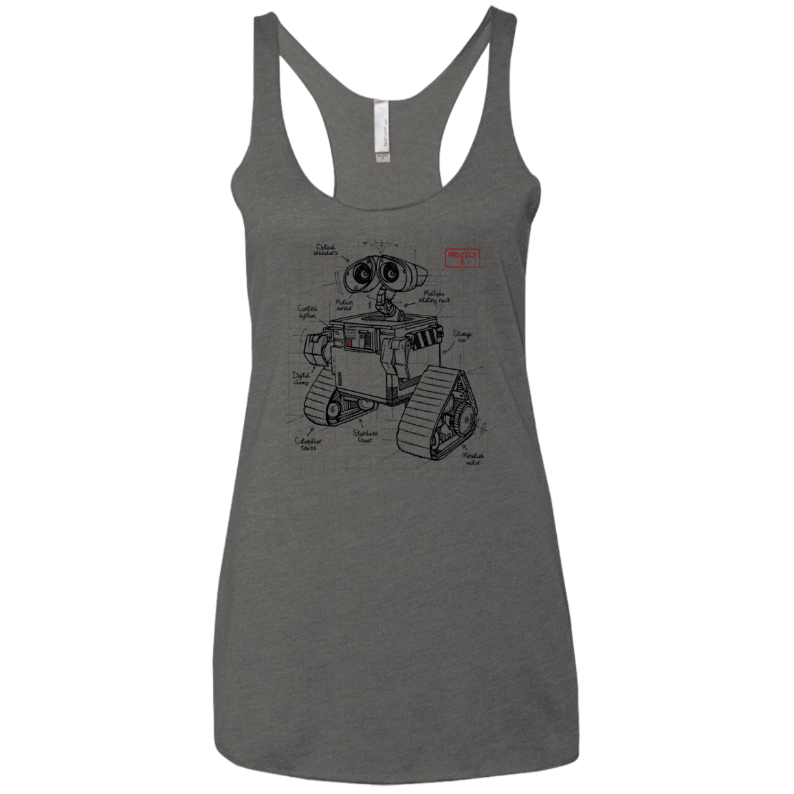 WALL-E Plan Women's Triblend Racerback Tank