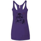 WALL-E Plan Women's Triblend Racerback Tank