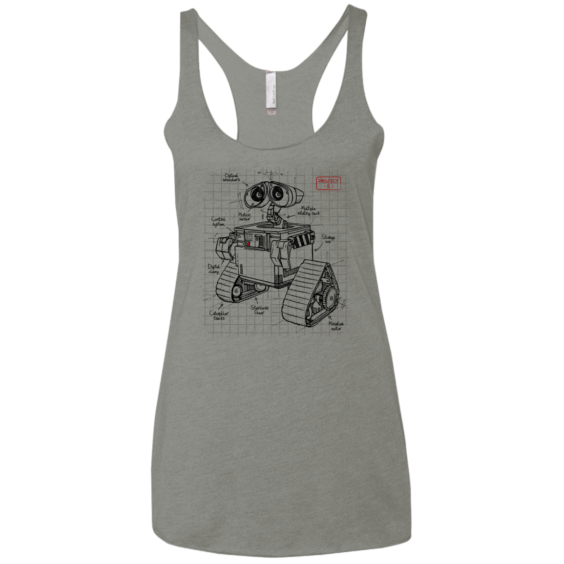 WALL-E Plan Women's Triblend Racerback Tank