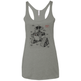 WALL-E Plan Women's Triblend Racerback Tank