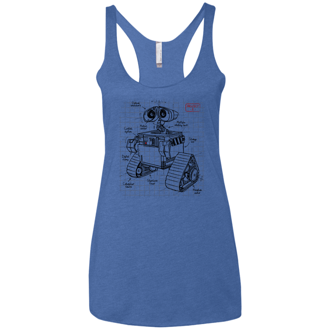 WALL-E Plan Women's Triblend Racerback Tank