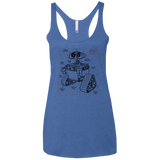 WALL-E Plan Women's Triblend Racerback Tank