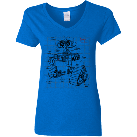 T-Shirts Royal / S WALL-E Plan Women's V-Neck T-Shirt