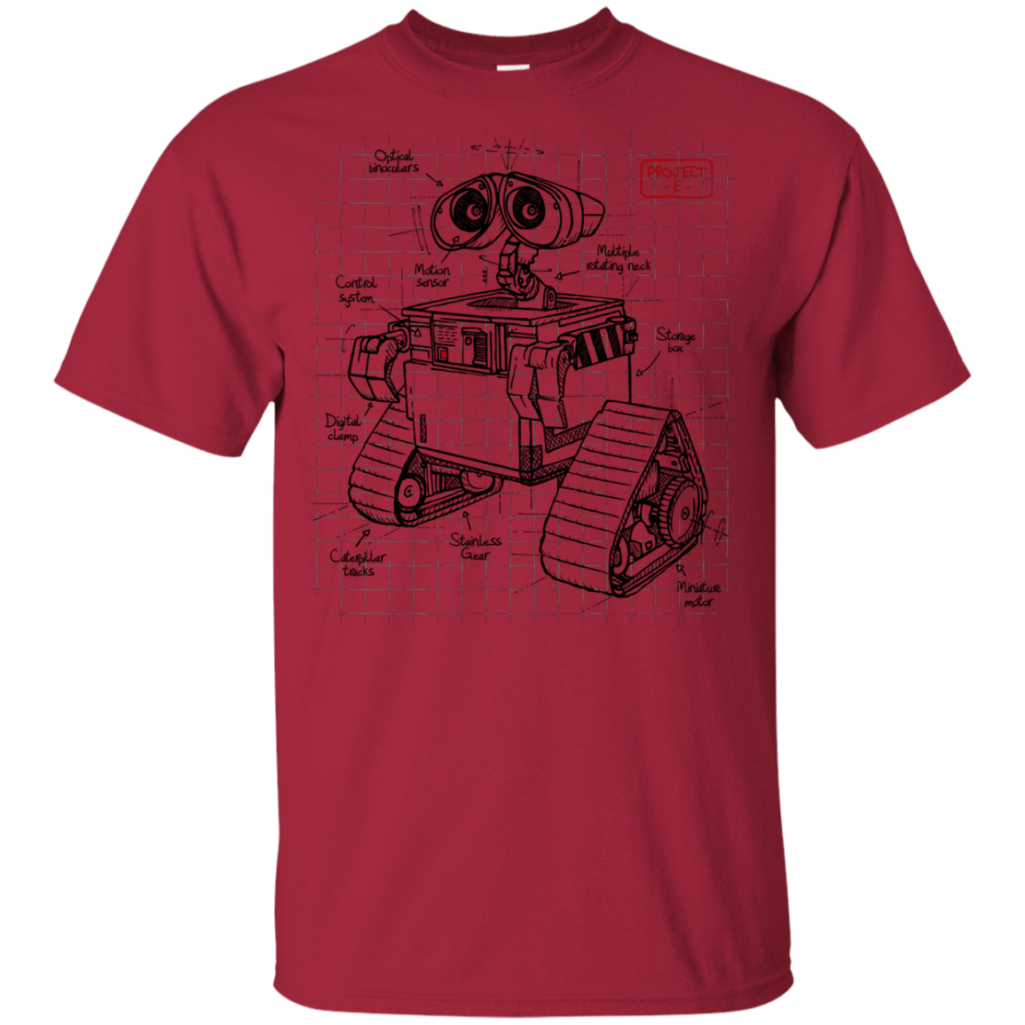 T-Shirts Cardinal / YXS WALL-E Plan Youth T-Shirt