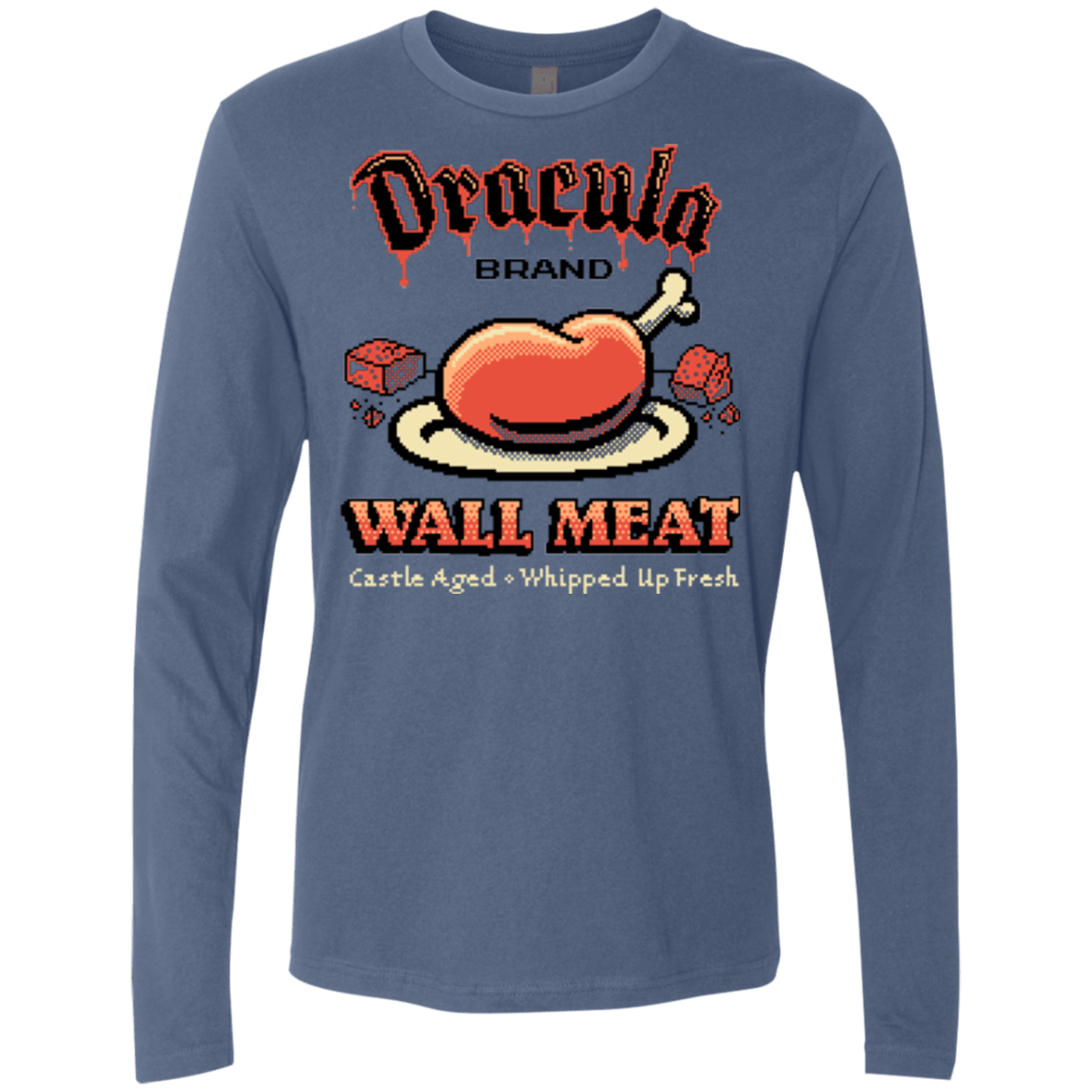 T-Shirts Indigo / Small Wall Meat Men's Premium Long Sleeve