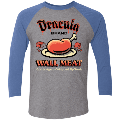 T-Shirts Premium Heather/ Vintage Royal / X-Small Wall Meat Men's Triblend 3/4 Sleeve