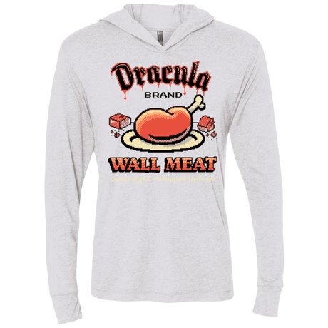 T-Shirts Heather White / X-Small Wall Meat Triblend Long Sleeve Hoodie Tee