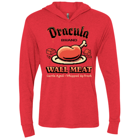 T-Shirts Vintage Red / X-Small Wall Meat Triblend Long Sleeve Hoodie Tee