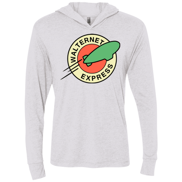 T-Shirts Heather White / X-Small Walternet Express Triblend Long Sleeve Hoodie Tee