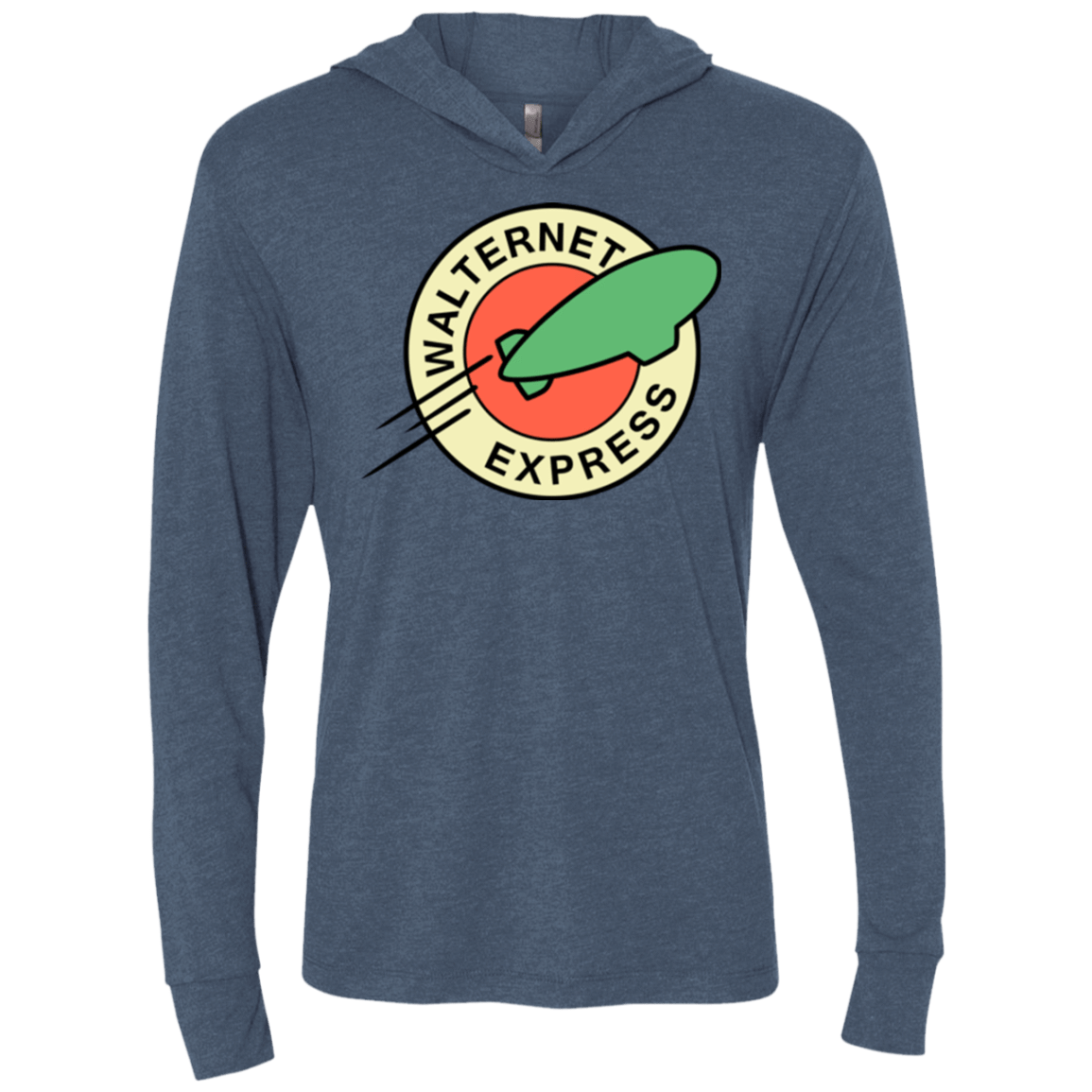 T-Shirts Indigo / X-Small Walternet Express Triblend Long Sleeve Hoodie Tee