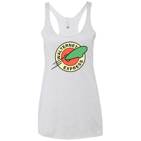 T-Shirts Heather White / X-Small Walternet Express Women's Triblend Racerback Tank