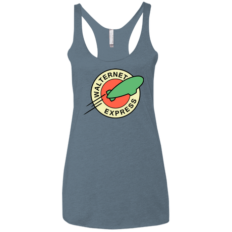 T-Shirts Indigo / X-Small Walternet Express Women's Triblend Racerback Tank