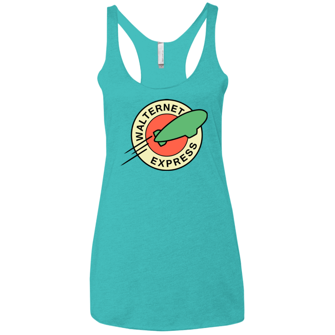 T-Shirts Tahiti Blue / X-Small Walternet Express Women's Triblend Racerback Tank