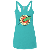 T-Shirts Tahiti Blue / X-Small Walternet Express Women's Triblend Racerback Tank