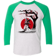 T-Shirts Heather White/Envy / X-Small wandering samurai Men's Triblend 3/4 Sleeve