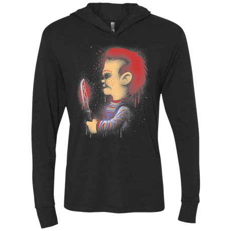 T-Shirts Vintage Black / X-Small Wanna play Triblend Long Sleeve Hoodie Tee