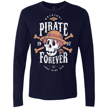 T-Shirts Midnight Navy / Small Wanted Pirate Forever Men's Premium Long Sleeve