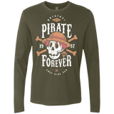 T-Shirts Military Green / Small Wanted Pirate Forever Men's Premium Long Sleeve