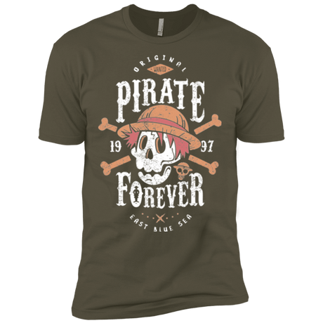 T-Shirts Military Green / X-Small Wanted Pirate Forever Men's Premium T-Shirt