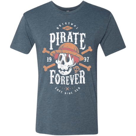 T-Shirts Indigo / Small Wanted Pirate Forever Men's Triblend T-Shirt