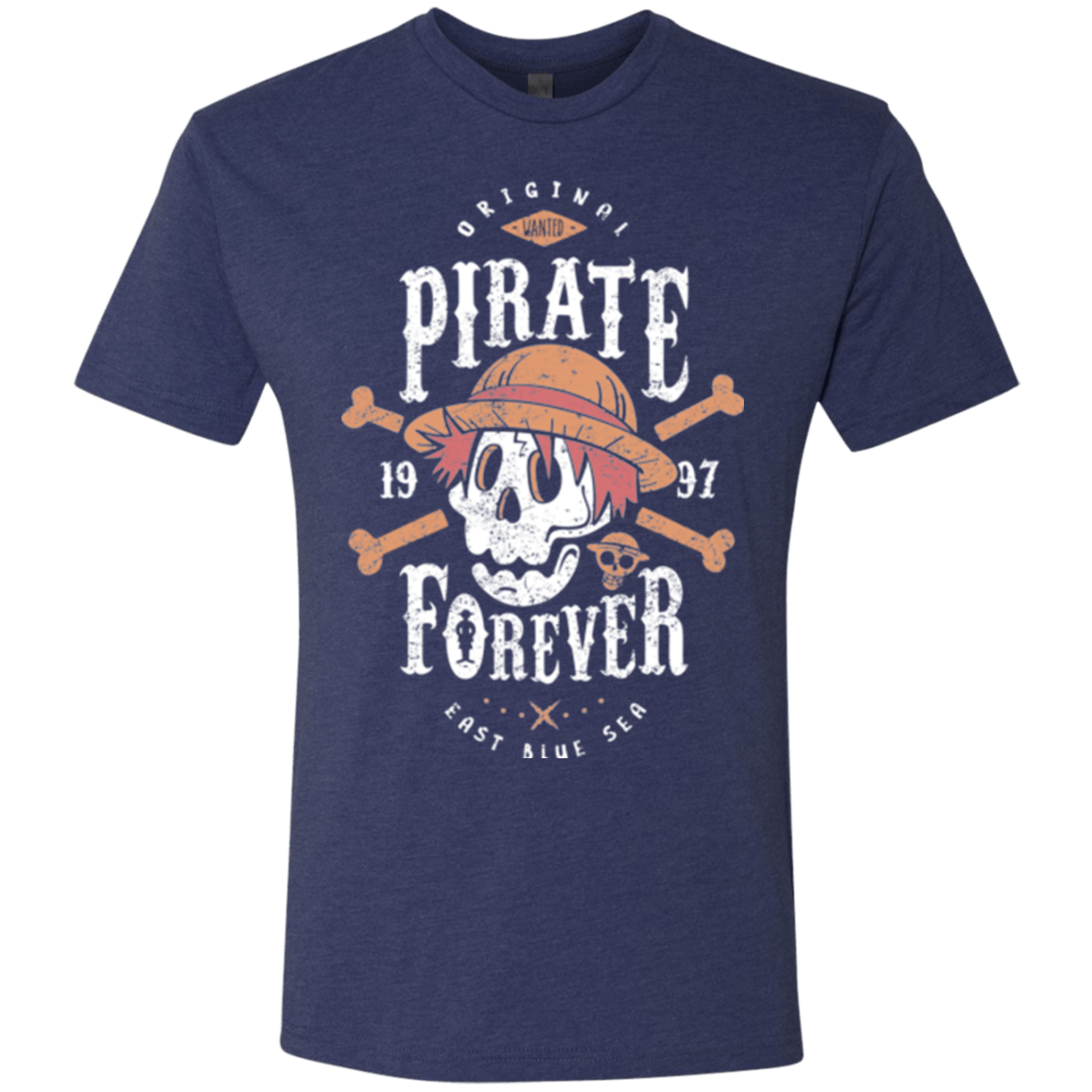 T-Shirts Vintage Navy / Small Wanted Pirate Forever Men's Triblend T-Shirt