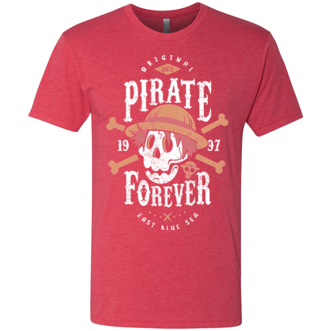 T-Shirts Vintage Red / Small Wanted Pirate Forever Men's Triblend T-Shirt