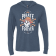 T-Shirts Indigo / X-Small Wanted Pirate Forever Triblend Long Sleeve Hoodie Tee